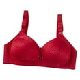 thumbnail image 2 of Mrat Push Up Bra Woman'S Embroidered Glossy Comfortable Breathable Bra Underwear No Rims Training Bras for Women Plus Size S-1997 Red-A 44, 2 of 5