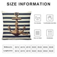 thumbnail image 5 of JRXY  Pillow Covers Decorative Cushion  Geography Theme Nautical Sailing Compass Boat Cover Navy Blue Red Anchor with Stripe  Home for Couch Bed White, 5 of 5