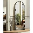 thumbnail image 3 of Arched Full Length Mirror, 56"x15" Standing Body Mirror for Wall, with Aluminum Alloy Frame for Bedroom, Living Room, Dressing Room(Black), 3 of 3