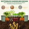 thumbnail image 4 of VEIKOUS Metal Garden Bed, 8x2x1.4 ft Large Garden Bed with 9-in-1 Configurations and Layouts, Cyan, 4 of 10