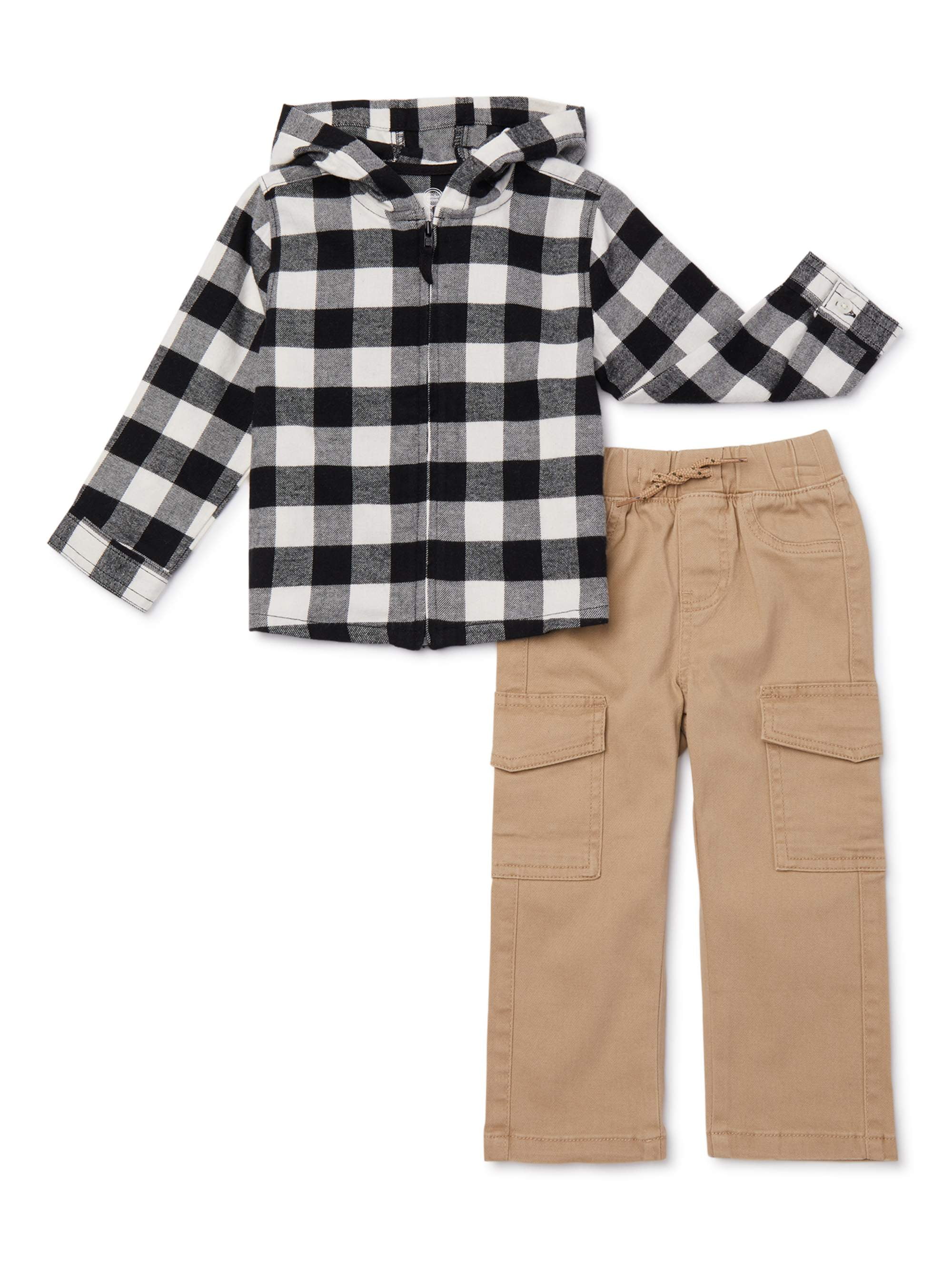 baby boy flannel outfit
