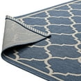thumbnail image 6 of Modway Avena 63x90.5" Moroccan Quatrefoil Trellis Fabric Area Rug in Blue/Beige, 6 of 10