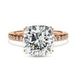 thumbnail image 3 of AFFY Solitaire Engagement Ring | Center 10MM Cushion Cut Lab Created Moissanite Promise Rings For Women In 14K Rose Gold Over Sterling Silver Jewelry Gift for Her | Ring Size-9, 3 of 5