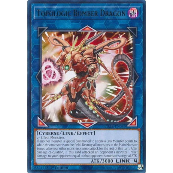 YuGiOh Crossover Breakers Rare Topologic Bomber Dragon CRBR-EN049