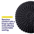 thumbnail image 3 of Round Pouf Foot Stool Ottoman by Sweet Home Collection, Black, 3 of 5