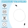 thumbnail image 4 of Uxcell Dia Vinyl Coated Stainless Steel Cable with Loop, Flexible Wire Rope Security Chain Lanyard for Outdoor Lighting 1/8" 4ft White, 4 of 7