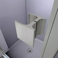 thumbnail image 3 of DreamLine Lumen 32 in. D x 42 in. W by 74 3/4 in. H Hinged Shower Door in Brushed Nickel with Biscuit Acrylic Base Kit, 3 of 9