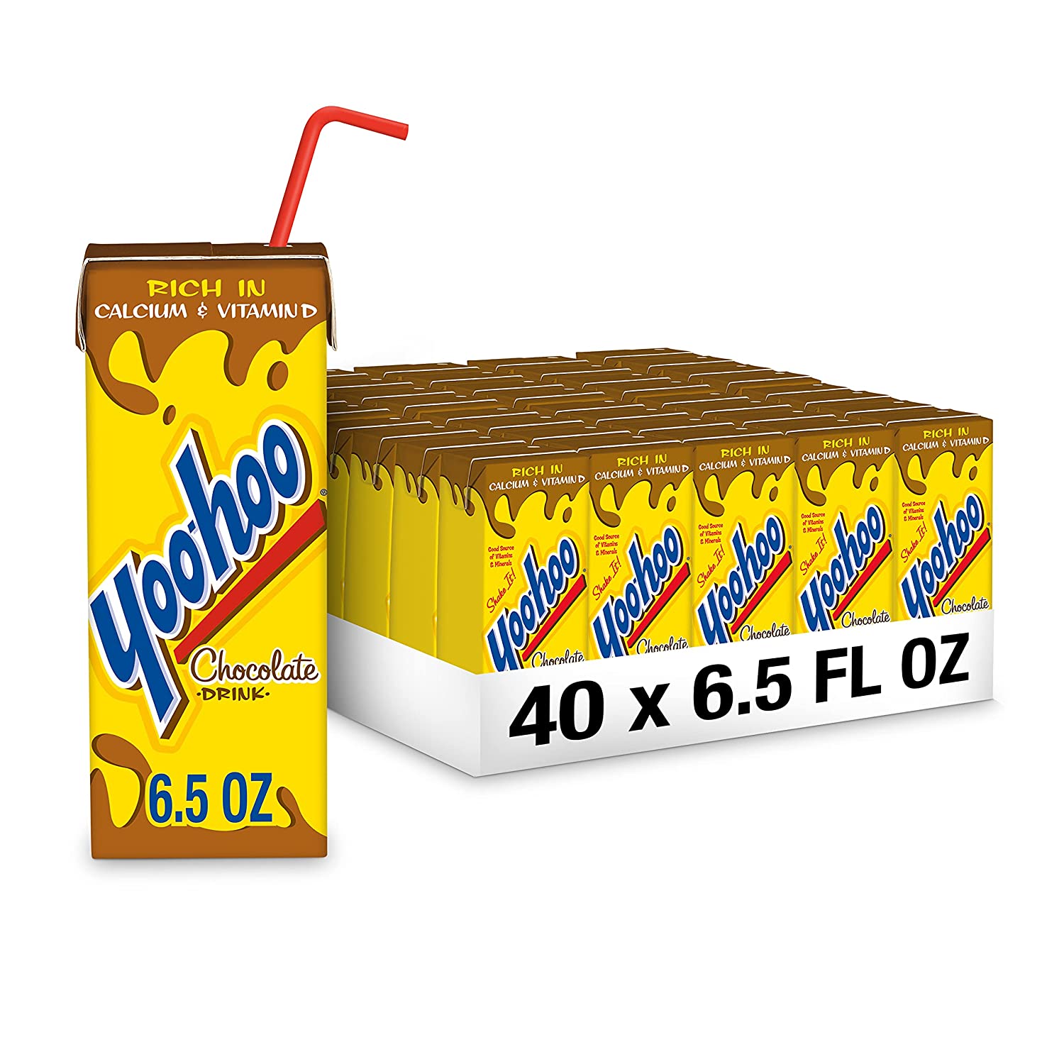 Yoohoo Chocolate Drink, 6.5 fl oz boxes, 10 count (Pack of 4