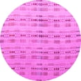 thumbnail image 1 of Ahgly Company Indoor Round Abstract Pink Modern Area Rugs, 5' Round, 1 of 4
