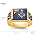 thumbnail image 5 of 14K Yellow Gold Aa Diamond Men's Masonic Ring (Size 10) Made In United States y1586aa, 5 of 5