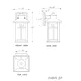 thumbnail image 7 of C Cattleya 2-Pack Outdoor Wall Lantern Sconce with Clear Seeded Glass, 7 of 7