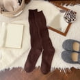 thumbnail image 5 of Daznico Women's Knit Knee High Socks Semi Opaque Stretch Soft Breathable Daily Dress Matching Mid Calf Stockings, 5 of 5