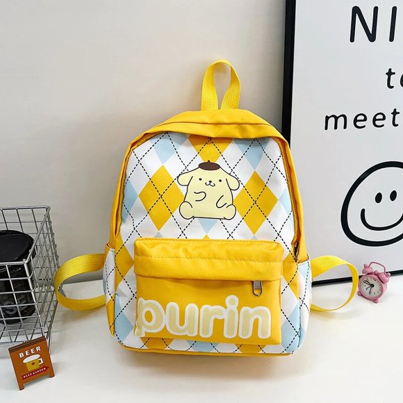 Sanrio Sac à Dos Scolaire pour Enfants Hello Kitty Kuromi Cinnamoroll Imprimé en Tissu Oxford pour Maternelle Fille Fournitures Scolaires