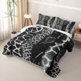 thumbnail image 3 of Erosebridal Giraffe Leopard Print Marble Quilt Full,Wild Animals Pattern Full Bedspread Sets For Girls,3pcs, 3 of 7