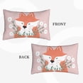 thumbnail image 4 of YFYANG Super Soft Rectangular Plush Cushion Cover (Without Pillow Insert), Cartoon Fox Comfort and Non-Pilling Hidden Zip Bedroom Sofa Pillowcases, 14"x20", 4 of 9