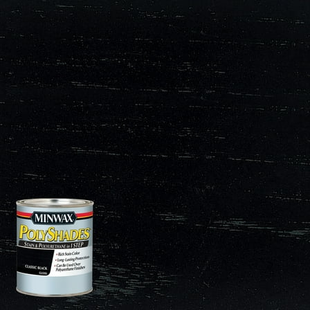 Minwax PolyShades, Gloss, Classic Black, 1/2 Pint