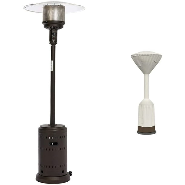 Outdoor Patio Heater With Wheels Propane 46 000 Btu Commercial Residential Sable Brown Standup Cover Com - Outdoor Propane Patio Heater Cover Outdoor Patio Heater With Wheels Propane 46 000 Btu Commercial Residential Sable Brown Standup Cover Com - Outdoor Propane Patio Heater Cover