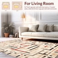 thumbnail image 2 of ODIKA 4'x6' Machine Washable Non-Slip Area Rug, Machine for with Abstract Geometric Tile High Traffic Rug, Beige, 146622, 2 of 7