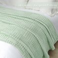 thumbnail image 5 of Whale Flotilla Fluffy Fleece 90"x 90" Queen Size Blanket for Bed, Fuzzy Soft Cozy Exquisite Blankets with Decorative Jacquard Pattern for All Season, Warm but Lightweight, Sage Green, 5 of 9