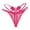 Hot Pink, variant on Seductiva Women Clearance Women's Thongs Womens T Pants Panties Embroidery Lace Transparent Low Waist Hot Massage Pearl Open Crotch Thong Ladies Panties