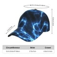 thumbnail image 2 of Gukieu Blue Lightning Prin Baseball Cap, Adjustable Sweat-wicking Daily,Travel, Sports Cap, Unisex, 2 of 6