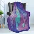 thumbnail image 4 of East Soft Flannel Fleece Throw Blanket, Meditating on Outer Space Background Psychedelic Composition Design, Cozy Plush for Indoor and Outdoor Use, 60" x 80", Multicolor, by Ambesonne, 4 of 5