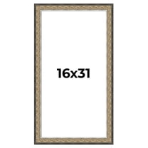 16x31 Frame Silver Real Wood Picture Frame Width 1.75 Inches | Interior Frame Depth 0.5 Inches |