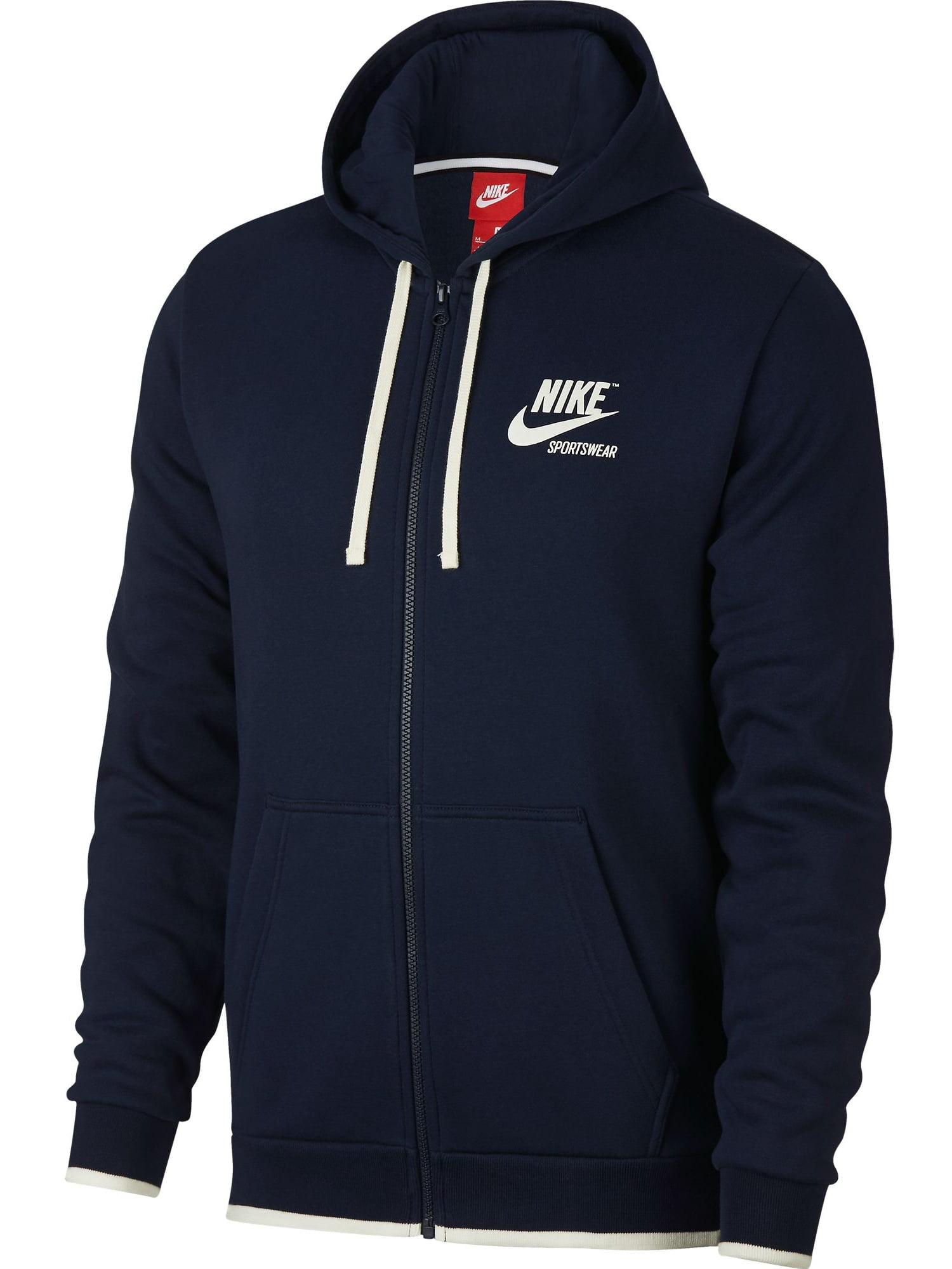 Nike - Nike Archive Full Zip Men's Sportswear Hoodie Navy Blue/White ...