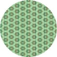 thumbnail image 1 of Ahgly Tapis Rond Lavable en Machine Intérieur Transitionnel Vert Fougère, 4 Pieds Rond, 1 of 7