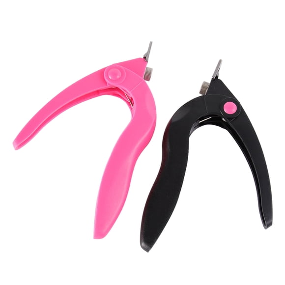 2pcs Professional Nail Art Cutters Acrylic Nail Clippers U-shaped Fake Nails Cutter Manicure Tool (Mixed Colors)