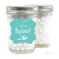 thumbnail image 1 of Diamond Blue It´s Twins! Fancy Frame Square Baby Shower Gift Tags, 24-Pack, 1 of 2