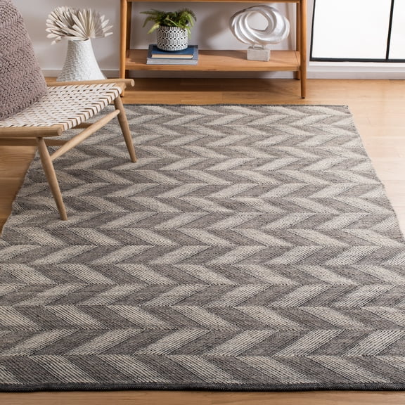 Safavieh Kilim Tristen Zig-Zag Wool Area Rug, Gray/Ivory, 5' x 8'