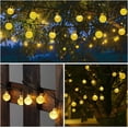 thumbnail image 2 of Solar String Lights Outdoor, 56ft 100 LED Globe String Light with 8 Mode, Waterproof Solar Patio Lights for Garden, Lawn, Gazebo, Yard, Outdoor Decor (Warm White), 2 of 7