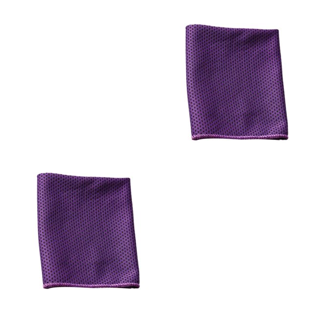 Greeniant Toalla de hielo refrescante, transpirable, prevención de golpes de calor, toallas de secado rápido, deportes al aire libre, toallita Violeta 2piezas