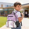 thumbnail image 3 of KUIFORTI Purple Ice Cream Baseball Toddler Backpack Boys Kids School Bag with Side Pockets Adjustable Straps Lightweight for Preschool Kindergarten Back to School Gifts, 3 of 7