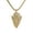 Gold, variant on Men's Stainless Steel Gothic Spearpoint Arrow Arrowhead Pendant Necklaces Punk Heart Style Jewelry Gold