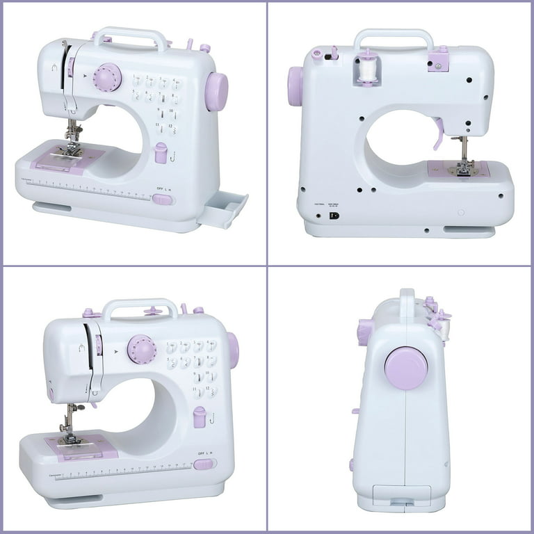 Portable Sewing Machine for Beginners Kids Mini Electric Household Crafting  Mending Sewing and 12 Built-In Stitches - AliExpress