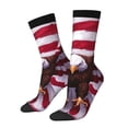 thumbnail image 2 of Uemuo USA Eagle with Spread Wings Pattern Women's Crew Socks, Soft Durable Breathable Moisture-Wicking with Odor Control Cotton socks, 2 of 9