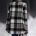thumbnail image 5 of IROINNID Women's Shacket Jacket Long Sleeve Plaid Notch Lapel Outwear, Loose Plaid Lapel Cardigan Jacket with Pocket, 5 of 8
