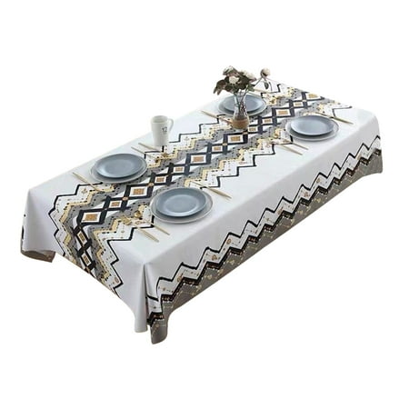 

PVC Waterproof Easy Clean Fashion Printed Home Decor Rectangle Tablecloth Hotel