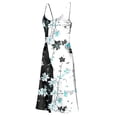 thumbnail image 6 of Mceream Boho Dresses for Women Plus Size 2026 Casual A Line Spaghetti Strap V Neck Maxi Sundress Side Split Silk Floral Graphic Dresses Beach Vacation Clothes Multicolor XL, 6 of 8