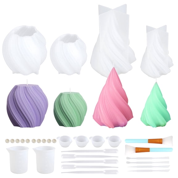 Resin Molds, EEEkit 31pcs DIY Silicone Resin Molds Candle Molds for DIY Aromatherapy Making