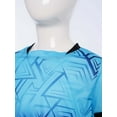 thumbnail image 5 of YiZYiF Kids Boys Short Sleeve Soccer Goalkeeper Jersey Uniform Youth Quick dry Football Shirt Light Blue 14, 5 of 7
