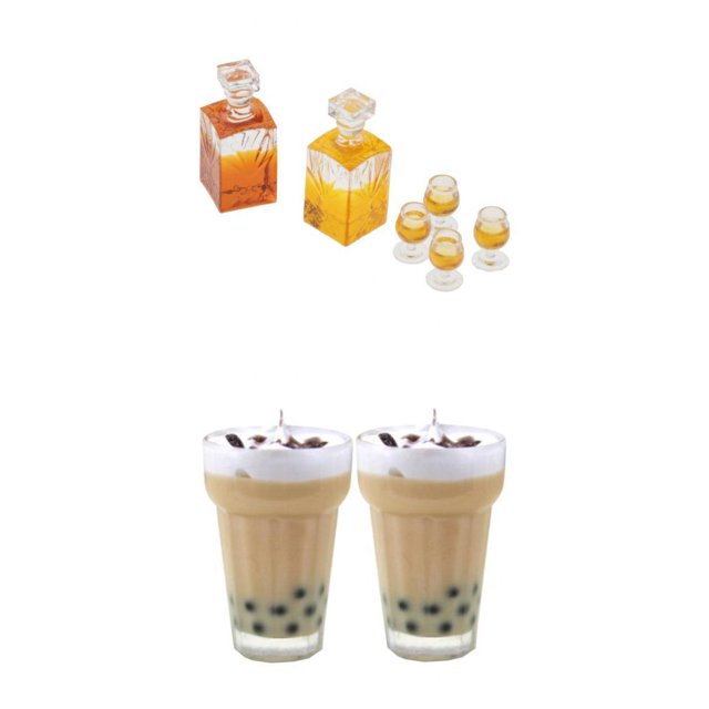 1:12, de La de , Miniatura, Modelo de Té de Simuladas con Botellas de para Casa de