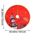 thumbnail image 4 of Christmas Gold Edged Tree Skirt Decoration Santa Print Christmas Tree Bottom Decoration Apron, 4 of 7