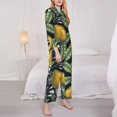 thumbnail image 3 of Balery Citrus Fruits Elegant Lemons Conjunto de Pijama con Estampado para Mujer, Conjunto de Dos Piezas con Manga Larga, Ropa de Dormir Suave con Bolsillos, Pijamas Cómodos-Large, 3 of 7