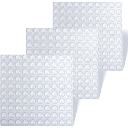300PCS Clear Cabinet Door Bumpers, Rubber Bumpers Self Adhesive, Sound Dampening Cabinet Stoppers for Kitchen, Picture Frame, Cupboard, Drawer