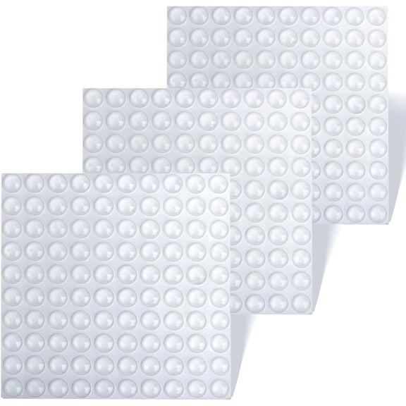 300PCS Clear Cabinet Door Bumpers, Rubber Bumpers Self Adhesive, Sound Dampening Cabinet Stoppers for Kitchen, Picture Frame, Cupboard, Drawer