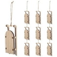 thumbnail image 2 of Zoyueyie 10Pcs Delicate Wooden Sled Ornaments Christmas Sleigh Decoration for Desktop, 2 of 10