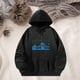 thumbnail image 1 of Sudadera con capucha para mujer, Sudadera con capucha con estampado gráfico suave, Sudadera con capucha de manga larga para chicas adolescentes, ropa , negro, S, 1 of 10